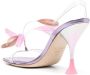 3juin feather-detail 100mm square-toe sandals Pink - Thumbnail 3