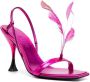 3juin feather-detail 110mm slingback sandals Pink - Thumbnail 2
