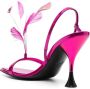 3juin feather-detail 110mm slingback sandals Pink - Thumbnail 3