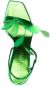 3juin feather-embellished 100mm sandals Green - Thumbnail 4