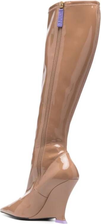 3juin Frida 100mm leather boots Brown