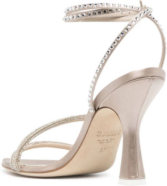 3juin Giglio crystal-embellished sandals Neutrals