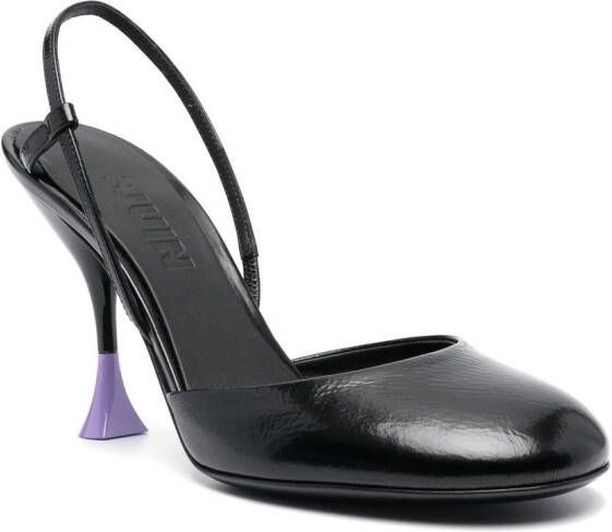 3juin India 95mm slingback pumps Black