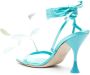 3juin Kimi 100mm feather-embellished sandals Blue - Thumbnail 3