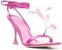 3juin Kimi 105mm feather-detail sandals Pink - Thumbnail 2
