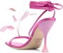 3juin Kimi 105mm feather-detail sandals Pink - Thumbnail 3