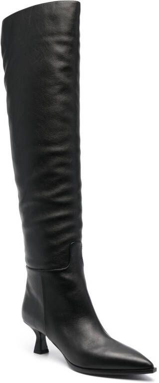 3juin knee-length 65mm heel boots Black