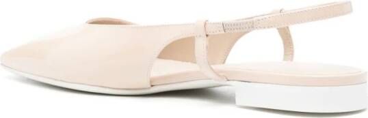 3juin Lian patent-leather ballerina shoes Neutrals