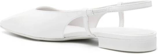 3juin Lian patent-leather ballerina shoes White