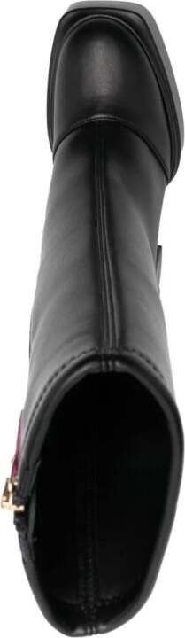 3juin platform 130mm leather ankle boots Black