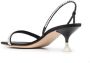 3juin rhinestone embellished slingback sandals Black - Thumbnail 3