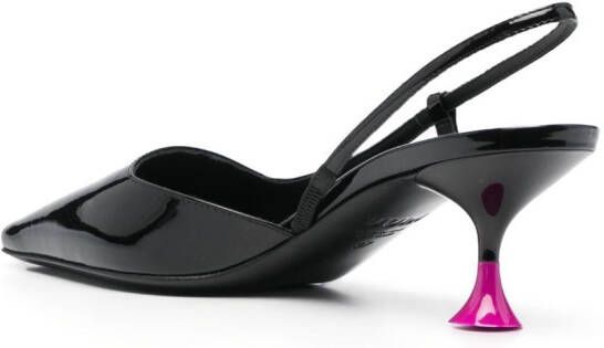 3juin sculpted-heel slingback pumps Black