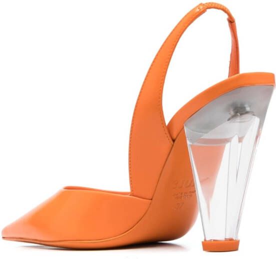 3juin slingback tapered-heel pumps Orange