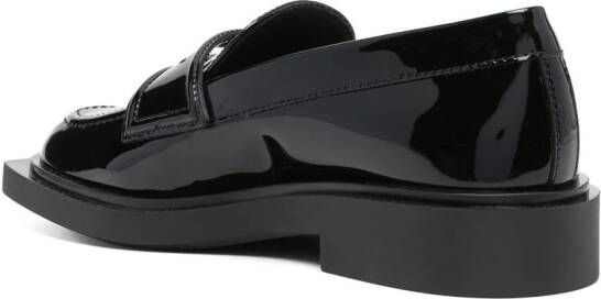 3juin square-toe 35mm leather loafers Black