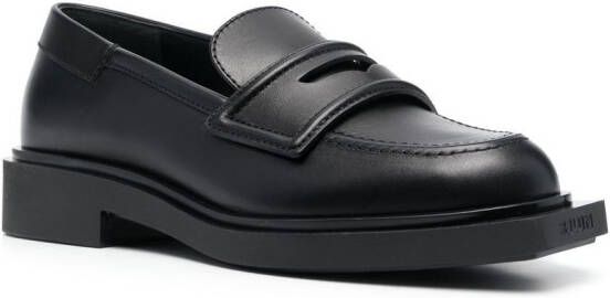 3juin tonal leather loafers Black