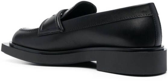 3juin tonal leather loafers Black