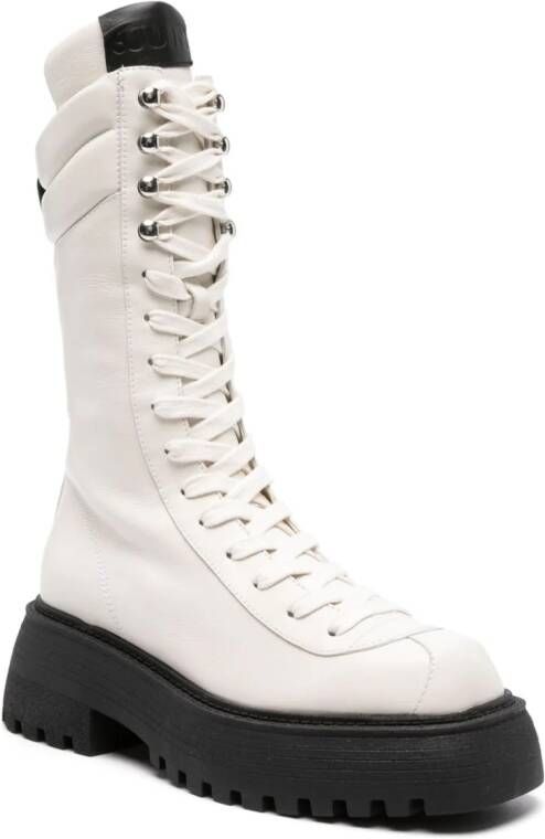 3juin Wendy Oxford 60mm combat boots White