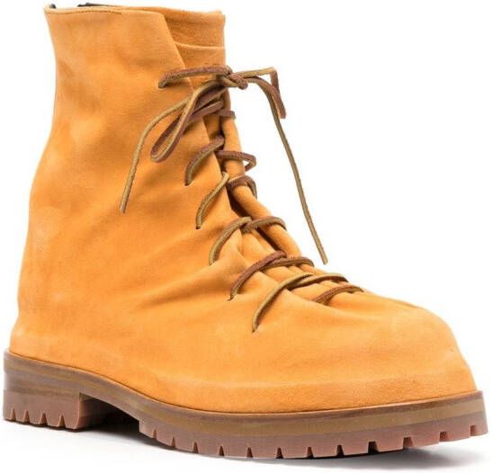 424 cold-suede laced boots Yellow
