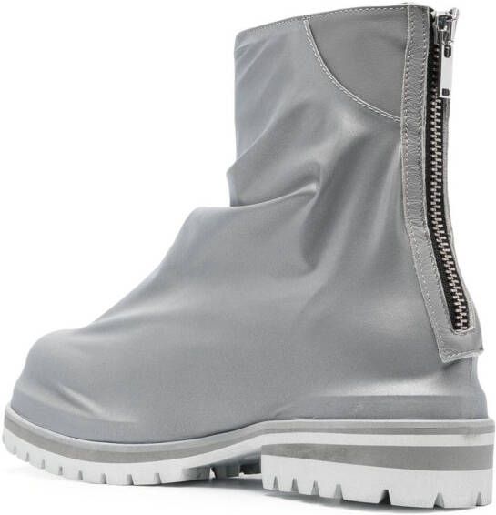 424 metallic ankle boots Silver