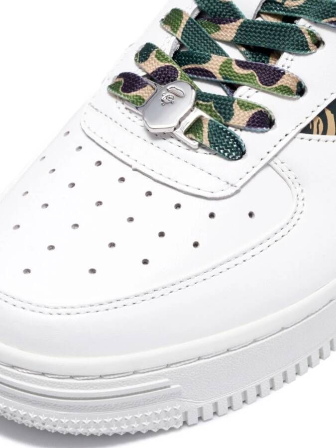 A BATHING APE Bape Sta Icon leather sneakers White