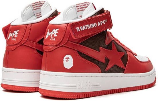 A BATHING APE Bape Sta Mi #2 M2 "Red" sneakers