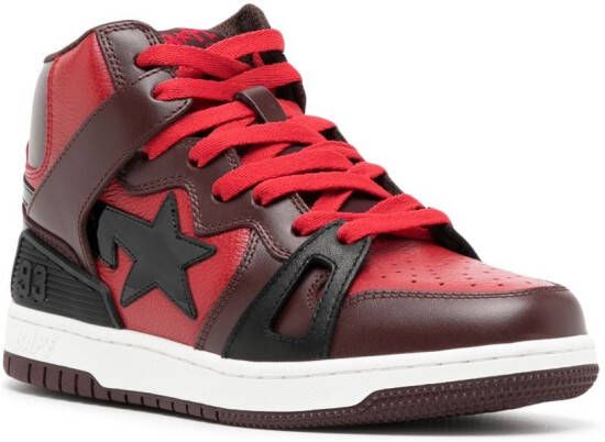 A BATHING APE BAPE STA Mid sneakers Red