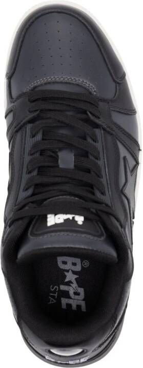 A BATHING APE Clutch STA #1 leather sneakers Black