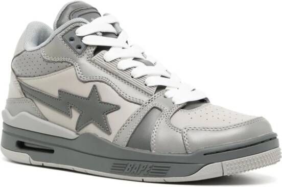 A BATHING APE Clutch STA leather sneakers Grey