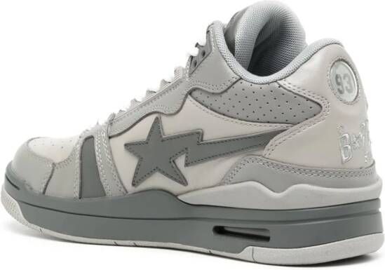 A BATHING APE Clutch STA leather sneakers Grey