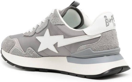 A BATHING APE lightning star patch low-top sneakers Grey