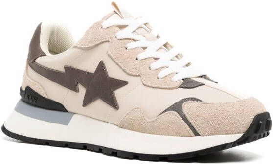 A BATHING APE lightning star patch low-top sneakers Neutrals