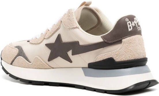 A BATHING APE lightning star patch low-top sneakers Neutrals