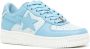 A BATHING APE logo-patch leather sneakers Blue - Thumbnail 2