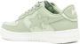 A BATHING APE logo-patch leather sneakers Green - Thumbnail 3