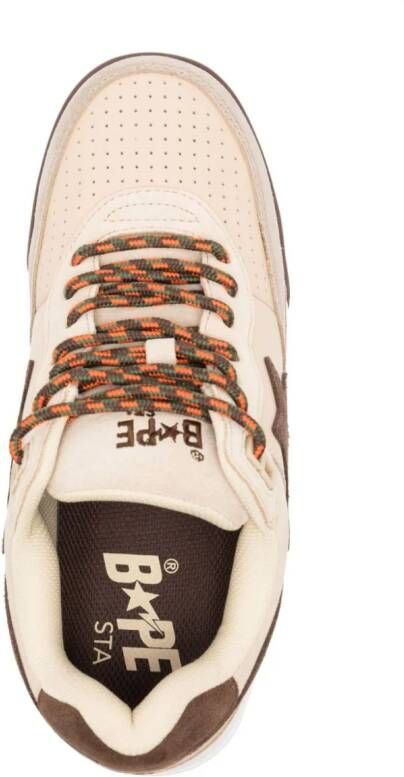 A BATHING APE Road STA #1 leather sneakers Brown