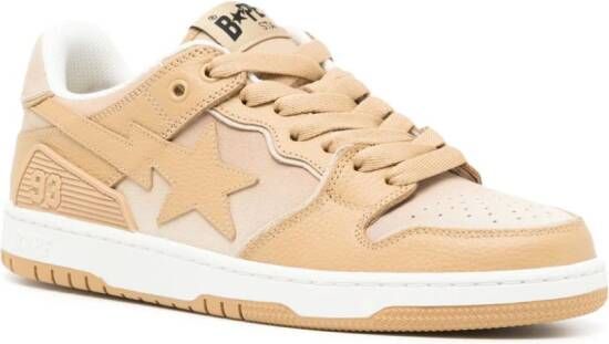 A BATHING APE SK8 STA leather sneakers Brown
