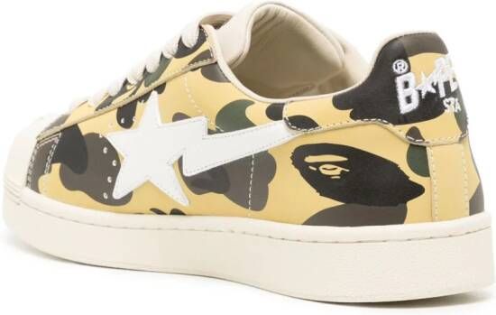 A BATHING APE Skull STA 1st leather sneakers White
