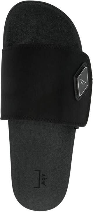 A-COLD-WALL* Diamond padded slides Black