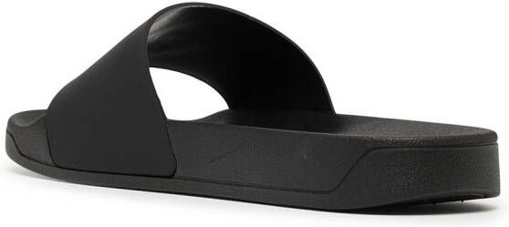 A-COLD-WALL* embossed-logo open-toe slides BLACK