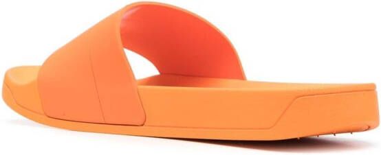 A-COLD-WALL* panelled debossed-logo slides Orange