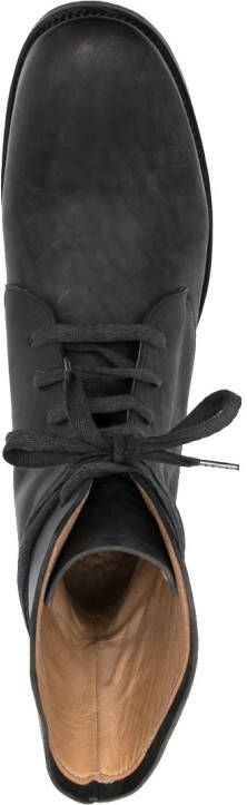 A Diciannoveventitre Cordovan lace-up leather boots Black