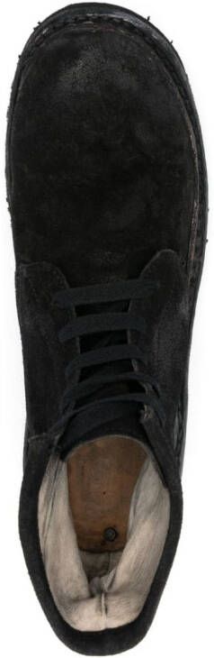 A Diciannoveventitre distressed suede boots Black