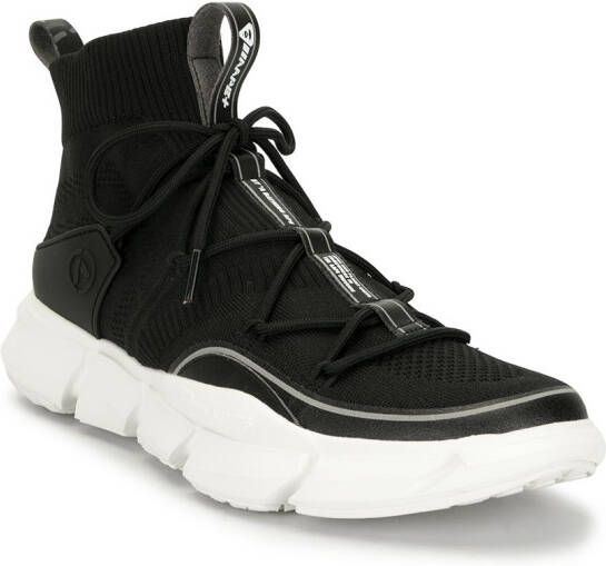 AAPE BY *A BATHING APE logo-stripe high-top sneakers Black