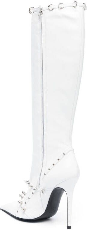 Abra spike stud-detail high boots White
