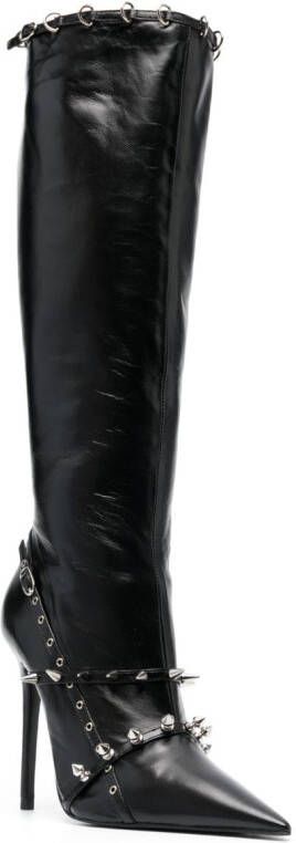 Abra spike-stud knee-high boots Black