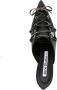 Acne Studios 55mm leather lace-up mules Black - Thumbnail 4