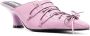Acne Studios 60mm lace-up leather mules Pink - Thumbnail 1