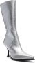 Acne Studios 85mm metallic leather boots Silver - Thumbnail 2
