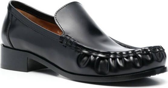 Acne Studios block-heel leather loafers Black