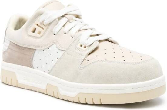 Acne Studios contrast-panel leather sneakers Neutrals